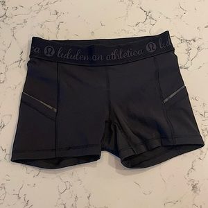 Lululemon spandex shorts | black | size 6 | 3 inch inseam